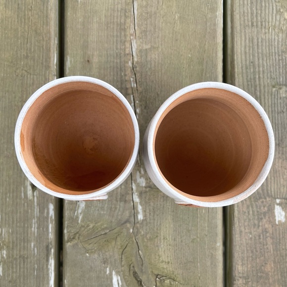 Set of 2 Michael Stanley PEI Prince Edward Island Red Clay Pottery Wine Goblets - Picture 11 of 14